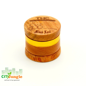 Black Leaf - Grinder in legno "THC"