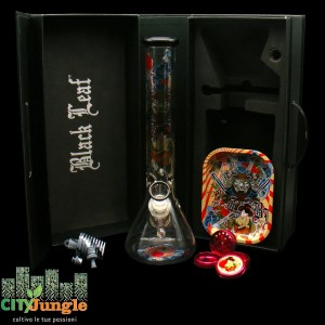 Black Leaf - Bong in vetro set Ronin & Geisha ampolla