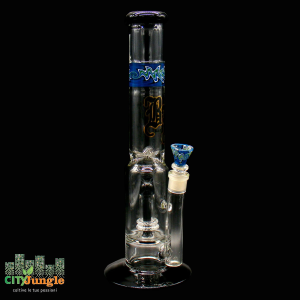 Black Leaf - Bong in vetro Dome Percolator Blu
