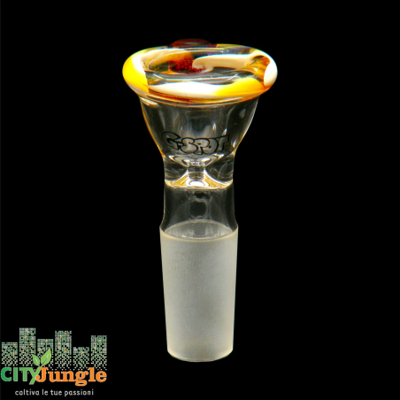 G-spot - Braciere Pure bowl cone ambra/bianco 14.5mm