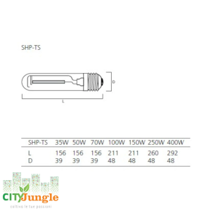 Sylvania -  Lampada 250W SHP-TS per fioritura