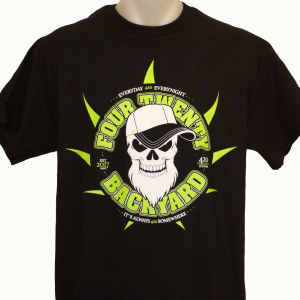 420Backyard - Maglietta  "Skull" Nera
