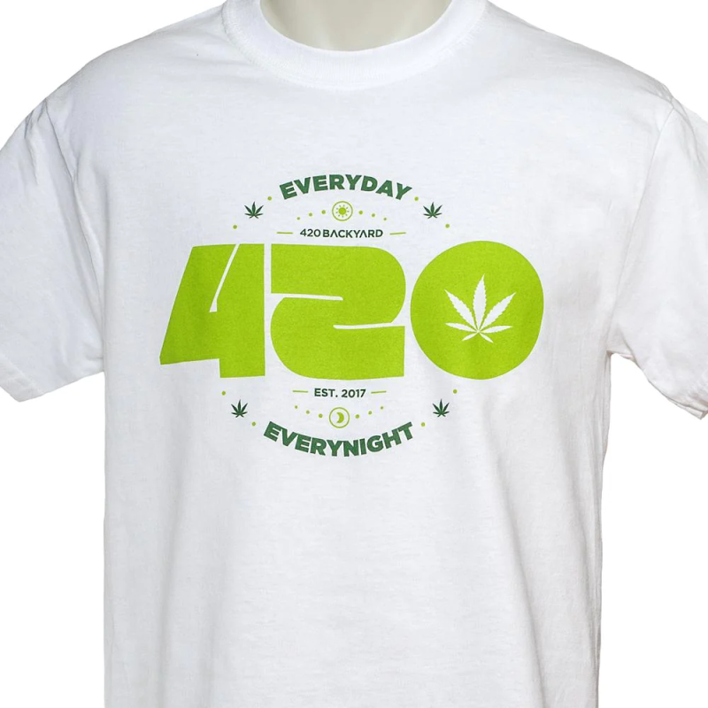 420 Backyard - Maglietta a maniche corte "420 Everyday" Bianca