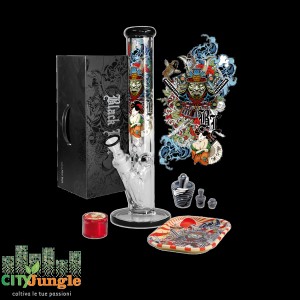 Black Leaf - Bong set in vetro Ronin & Geisha