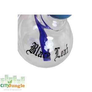 Black Leaf - Bong gorgogliatore in vetro blu
