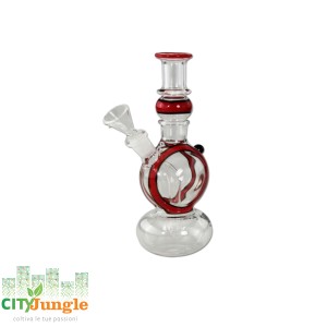 Black Leaf - Bong in vetro Sculpy rosso