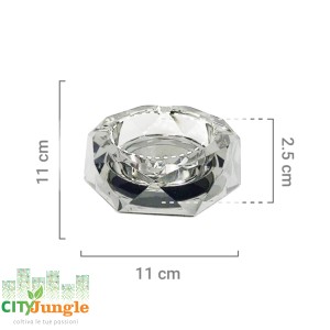 Best Buds - Posacenere in cristallo Cookies N' Cream misure